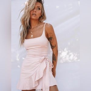 Princess Polly Cottage Hill Mini Dress Blush